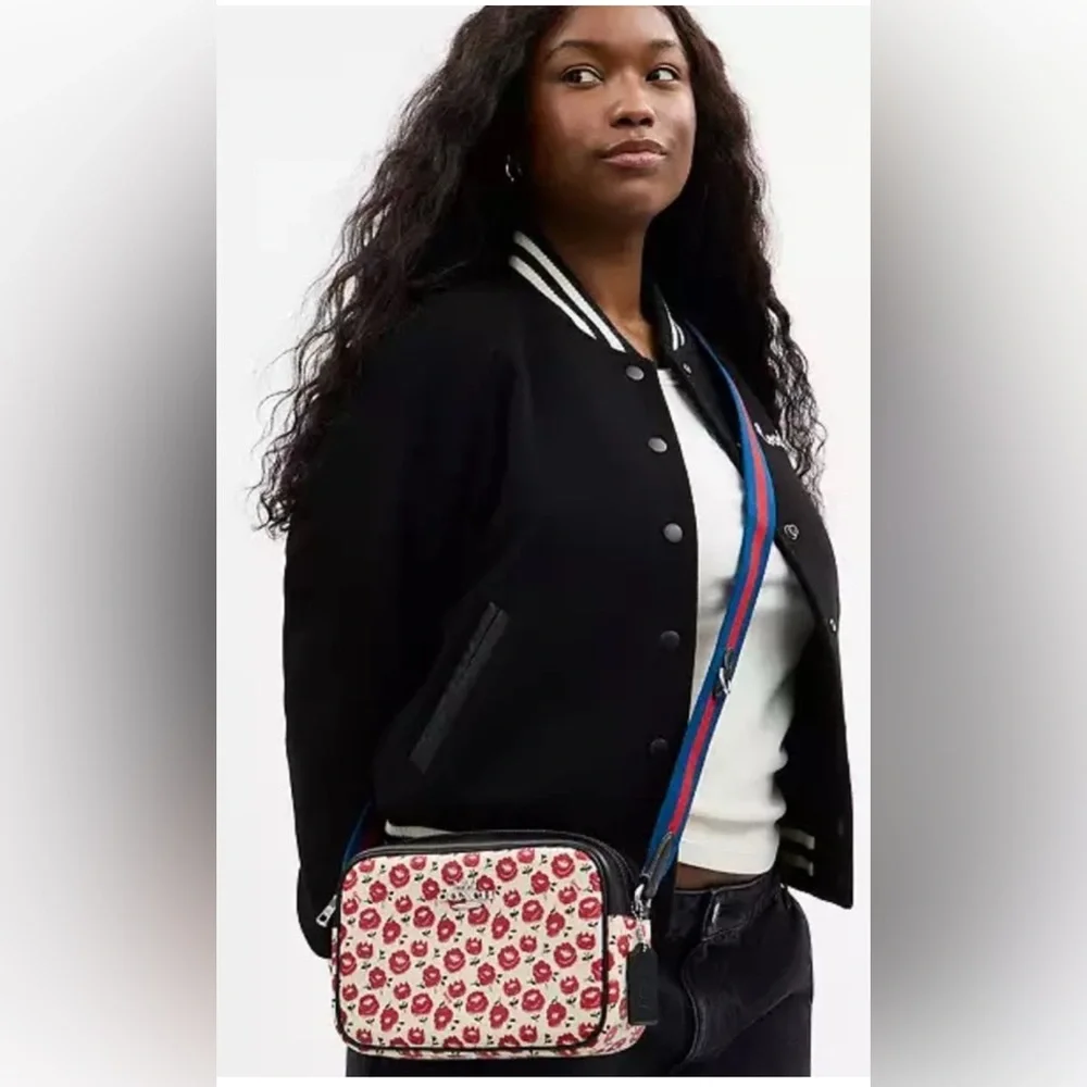 Coach Jamie Camera Floral Leather Crossbody Bag - NWT - Picture 3 of 9